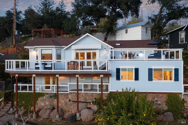 603 Sunnyside Rd, Saint Helena, CA 94574 - rear view of property featuring a balcony