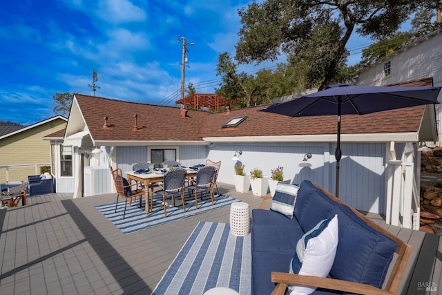 603 Sunnyside Rd, Saint Helena, CA 94574 - deck with outdoor dining area