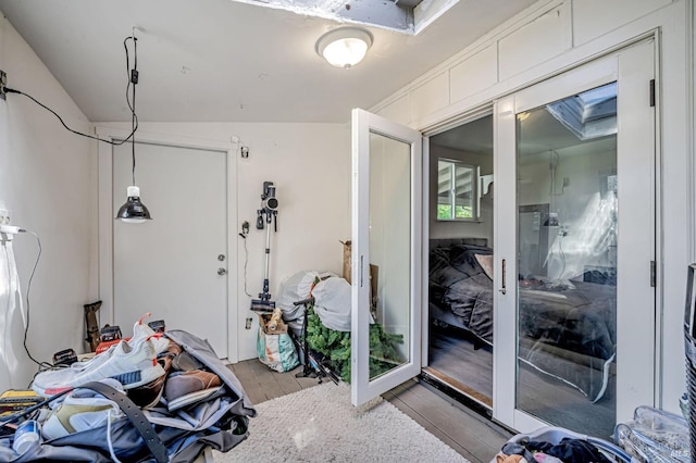 interior space with light wood finished floors