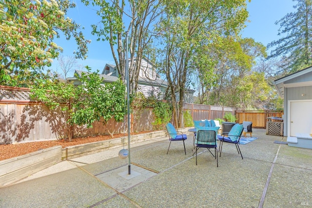 view of patio / terrace with a fenced backyard