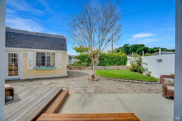 752 Chula Vista Way, Suisun City, CA 94585 - view of yard featuring a patio, a fenced backyard, and a wooden deck