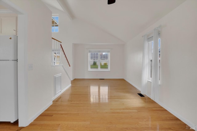 752 Chula Vista Way, Suisun City, CA 94585 - interior space with visible vents, vaulted ceiling, light wood finished floors, and a wealth of natural light