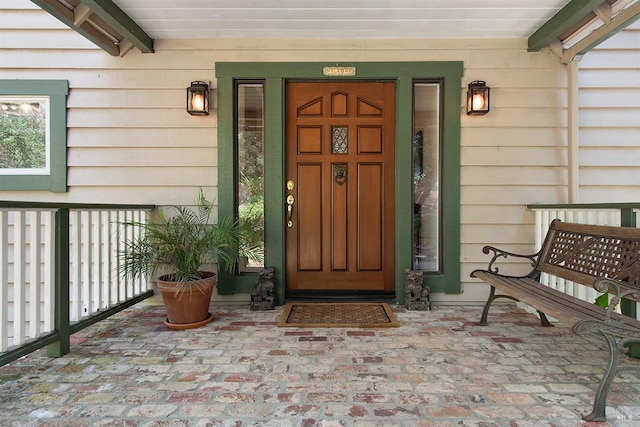 view of exterior entry