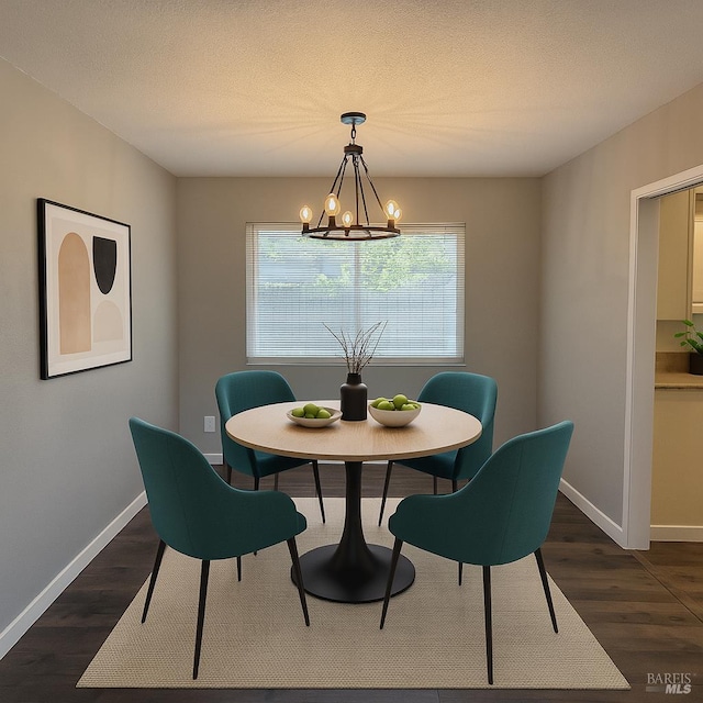 179 Midvale Dr, Vacaville, CA 95687 - dining space featuring a chandelier and dark wood-style flooring