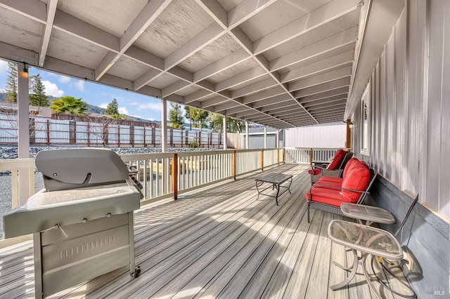 deck with fence