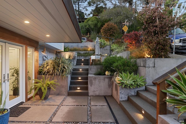 35 Bernard St, Mill Valley, CA 94941 - view of patio / terrace featuring stairway
