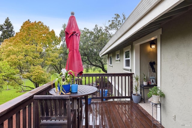 view of wooden deck