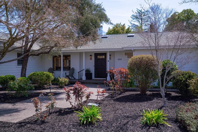 1777 Adams St, Saint Helena, CA 94574 - ranch-style house with a shingled roof and covered porch