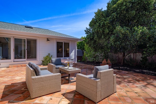 1777 Adams St, Saint Helena, CA 94574 - view of patio / terrace with outdoor lounge area and fence