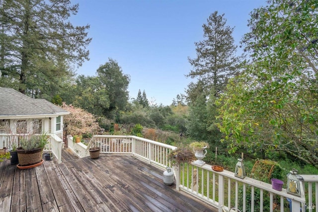 deck featuring central air condition unit