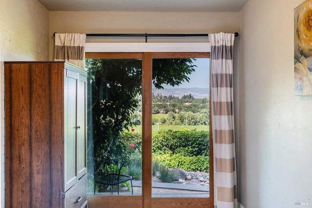 view of doorway to outside