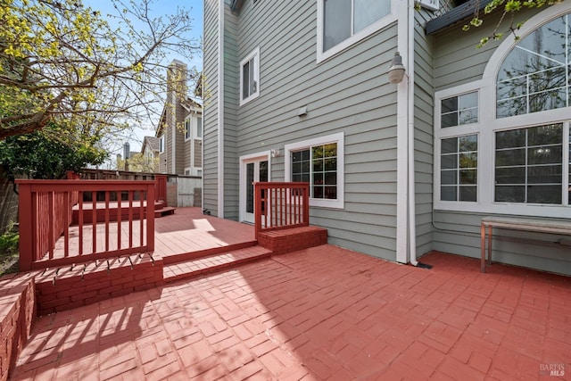 deck featuring a patio