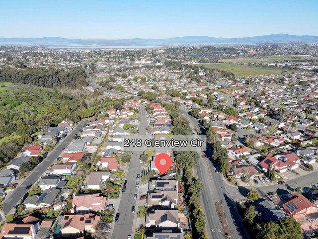 aerial view with a residential view