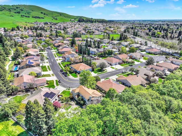 aerial view featuring a residential view