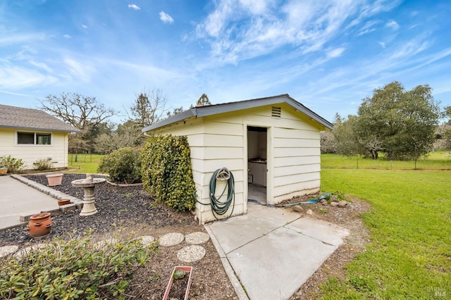 view of shed