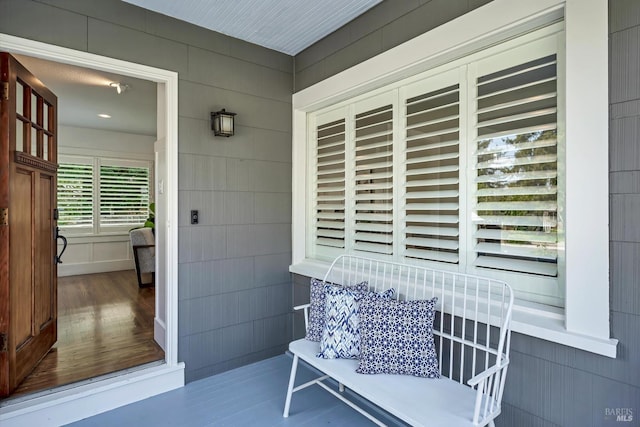 exterior space featuring covered porch