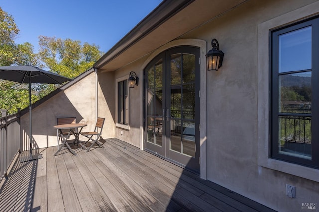 1149 Hudson Ave, Saint Helena, CA 94574 - wooden terrace with french doors