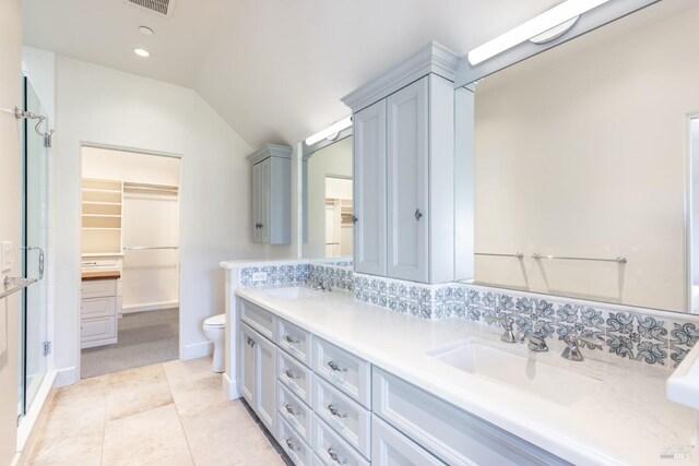 1149 Hudson Ave, Saint Helena, CA 94574 - full bath featuring a sink, a shower stall, and a walk in closet
