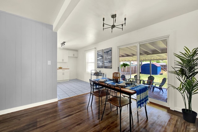 624 Annette Ave, Vallejo, CA 94591 - dining space featuring wood finished floors, a chandelier, and baseboards