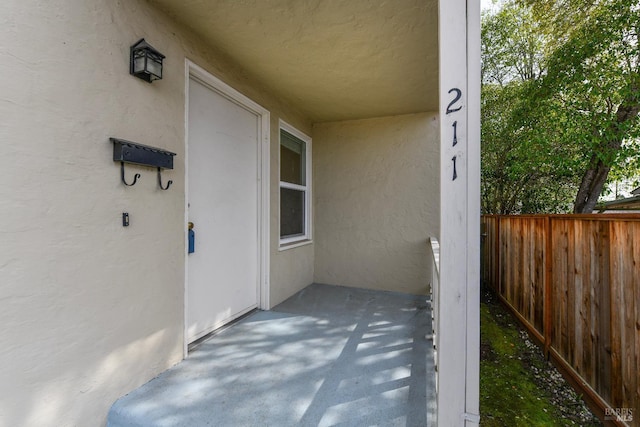 exterior space featuring fence