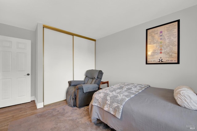 280 Park St, Concord, CA 94520 - bedroom featuring wood finished floors, a closet, and baseboards