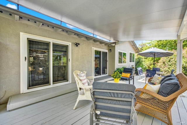 280 Park St, Concord, CA 94520 - wooden deck featuring an outdoor living space