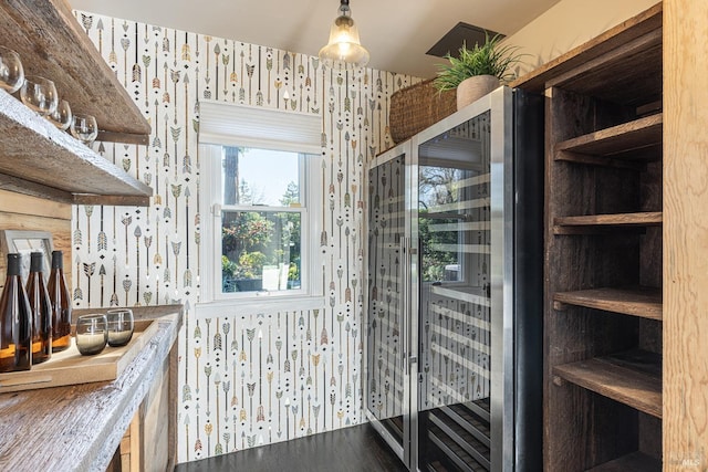 interior space featuring wood finished floors