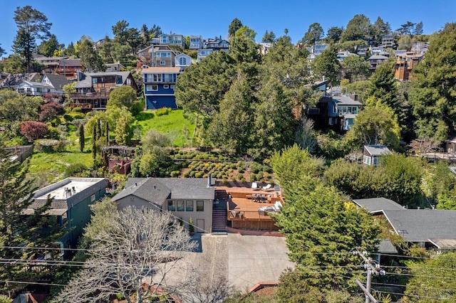 bird's eye view with a residential view