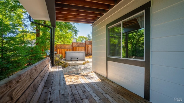 wooden deck with fence