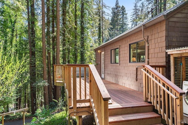 view of wooden deck