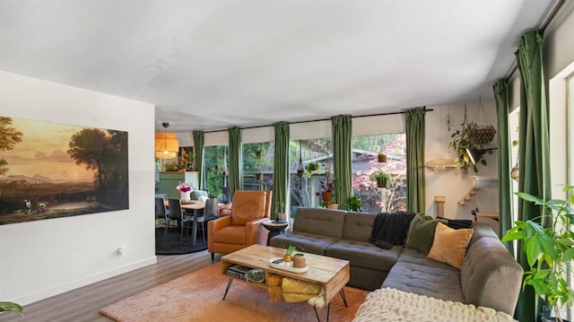 317 Olema Rd, Fairfax, CA 94930 - living area with wood finished floors, plenty of natural light, and baseboards