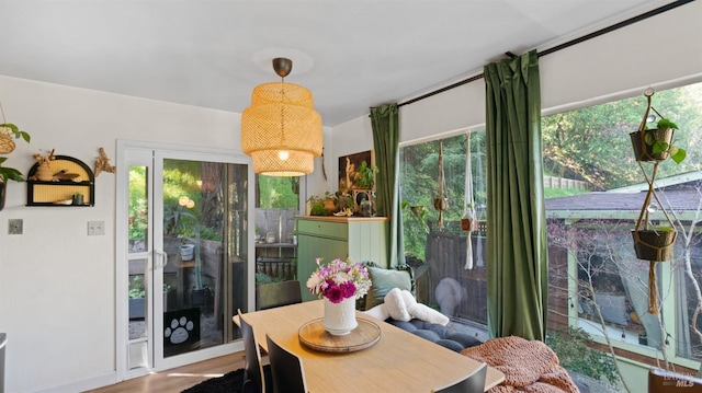 317 Olema Rd, Fairfax, CA 94930 - dining space with wood finished floors