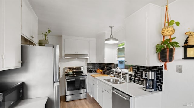 317 Olema Rd, Fairfax, CA 94930 - kitchen featuring stainless steel appliances, a sink, under cabinet range hood, and light countertops