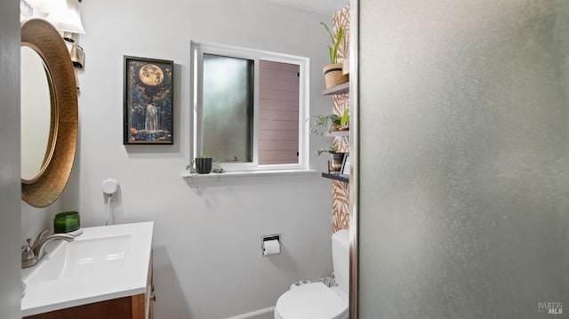 317 Olema Rd, Fairfax, CA 94930 - bathroom featuring vanity, toilet, and baseboards