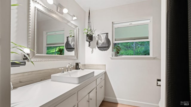 317 Olema Rd, Fairfax, CA 94930 - bathroom featuring vanity, wood finished floors, and baseboards