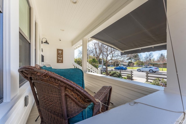 view of patio with a porch
