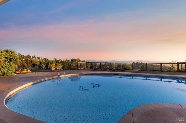 view of pool featuring fence and a fenced in pool