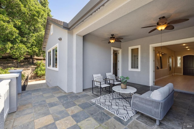 5232 Sunridge Dr, Fairfield, CA 94534 - view of patio / terrace with ceiling fan