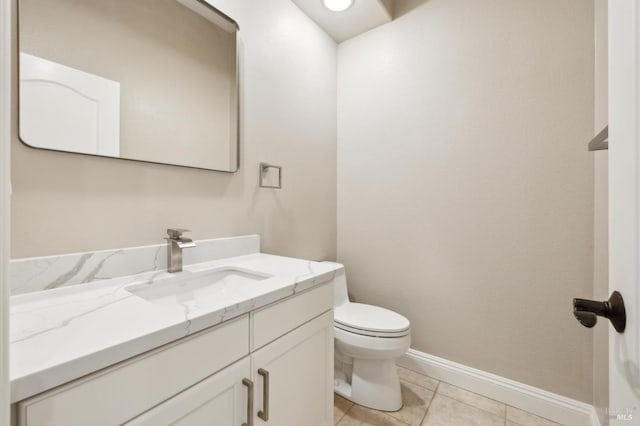 5232 Sunridge Dr, Fairfield, CA 94534 - bathroom featuring toilet, tile patterned floors, vanity, and baseboards