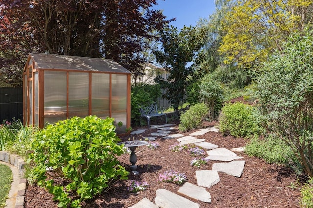 5232 Sunridge Dr, Fairfield, CA 94534 - view of yard with fence, an exterior structure, and an outdoor structure