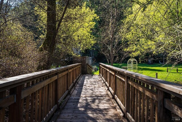 11900 Hwy 116, Guerneville, CA 95446 - view of home's community featuring a lawn and a deck