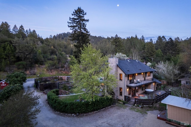 11900 Hwy 116, Guerneville, CA 95446 - aerial view featuring a view of trees