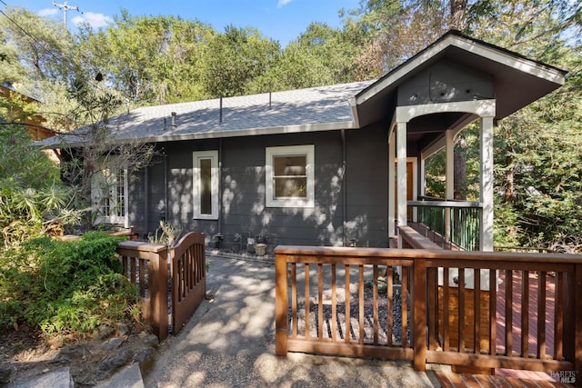 162 Wolfe Grade, Kentfield, CA 94904 - rear view of property featuring a shingled roof