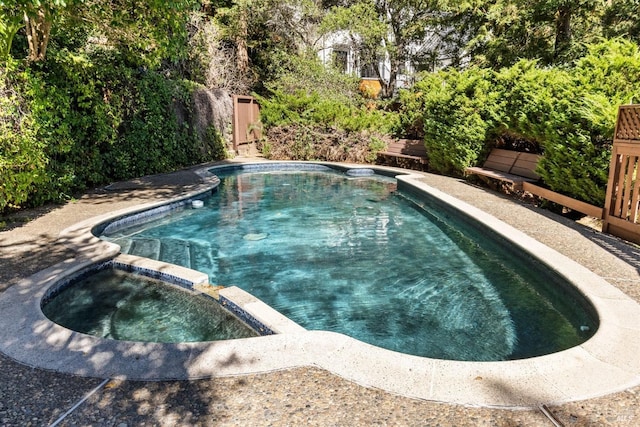 162 Wolfe Grade, Kentfield, CA 94904 - view of pool with a pool with connected hot tub