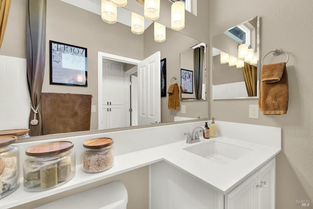 bathroom with vanity