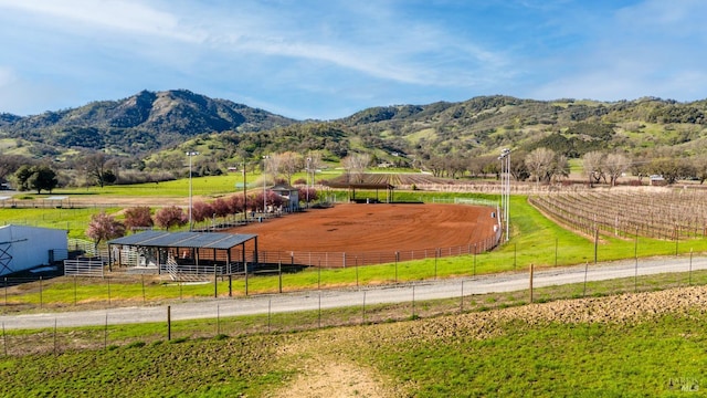 property view of mountains with a rural view