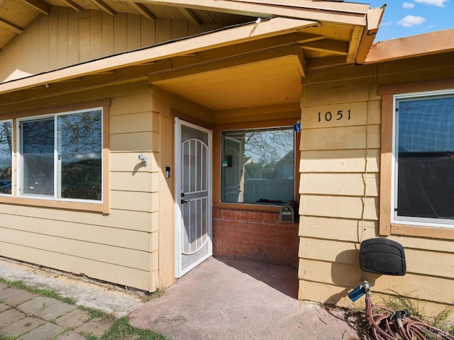 view of doorway to property