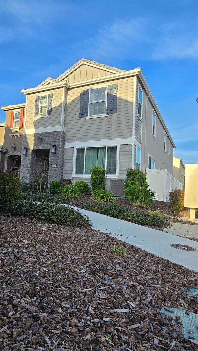 view of front of property with fence