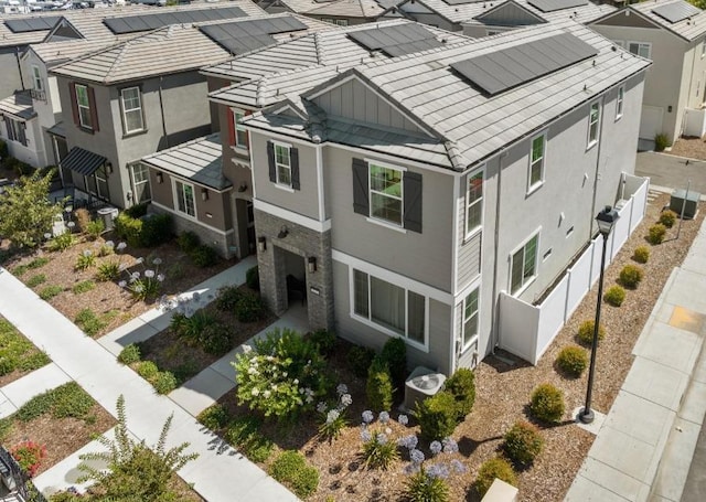 drone / aerial view with a residential view
