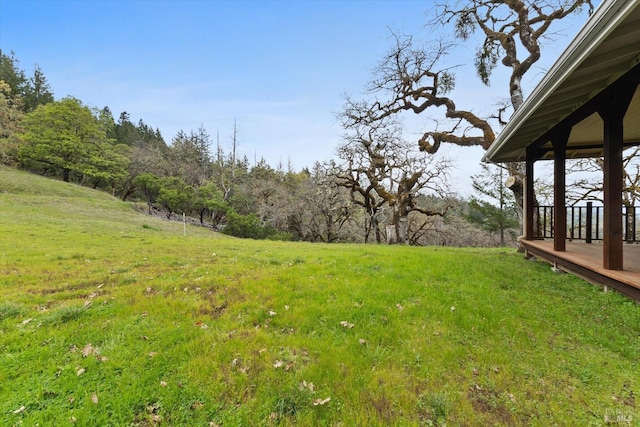 8401 Brandywine Dr, Ukiah, CA 95482 - view of yard featuring a wooden deck